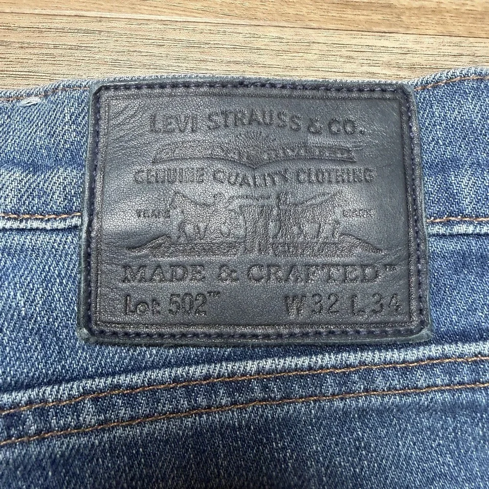 Levis Made &‎ Crafted Selvedge Jeans Men 32x34 502 Taper Japan Patchwork Big E